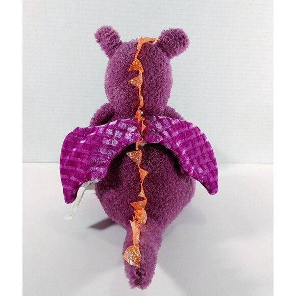 Bunnies by the Bay Furriends  Dunkin Purple Dragon Soft Ribbed Plush Toy - Picture 3 of 5